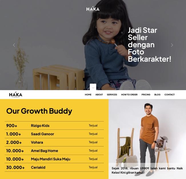 Landingpage HAKA FOTO